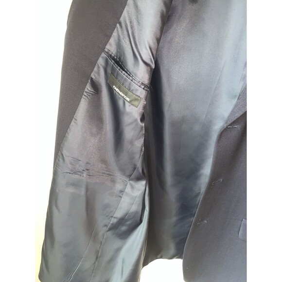 Jones New York Wool Blazer Jacket Mens 42R Blue Padded 3 Button Single Breasted - Picture 7 of 8